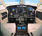 Ticari uçuşlarda kullanılan B200'ün içi